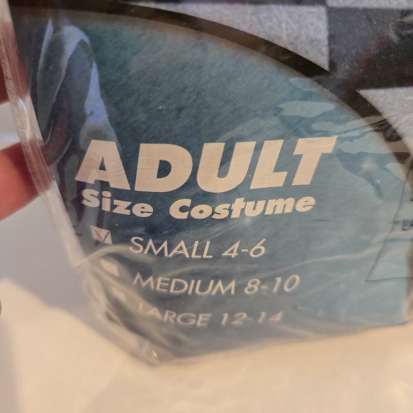 Spirit Halloween Psychedelic Alice Costume Size Small 4-6 EUC Dress Collar Bow - Picture 3 of 4